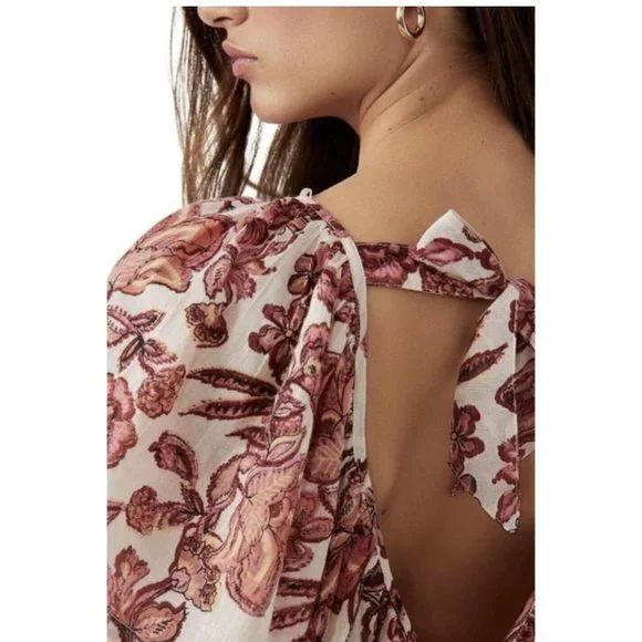 Free People Women's Kauai Getaway Printed Tunic Top size Small XL NWT Floral - Picture 2 of 16